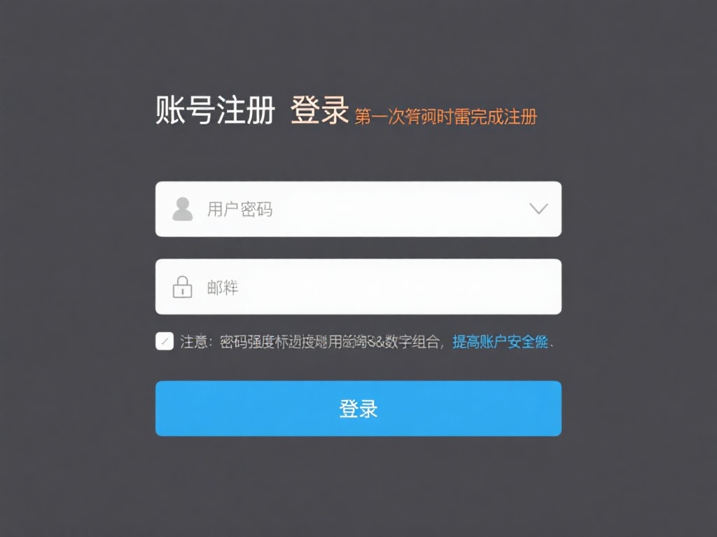 账号注册或登录：如果您是新用户，第一次访问时需要完