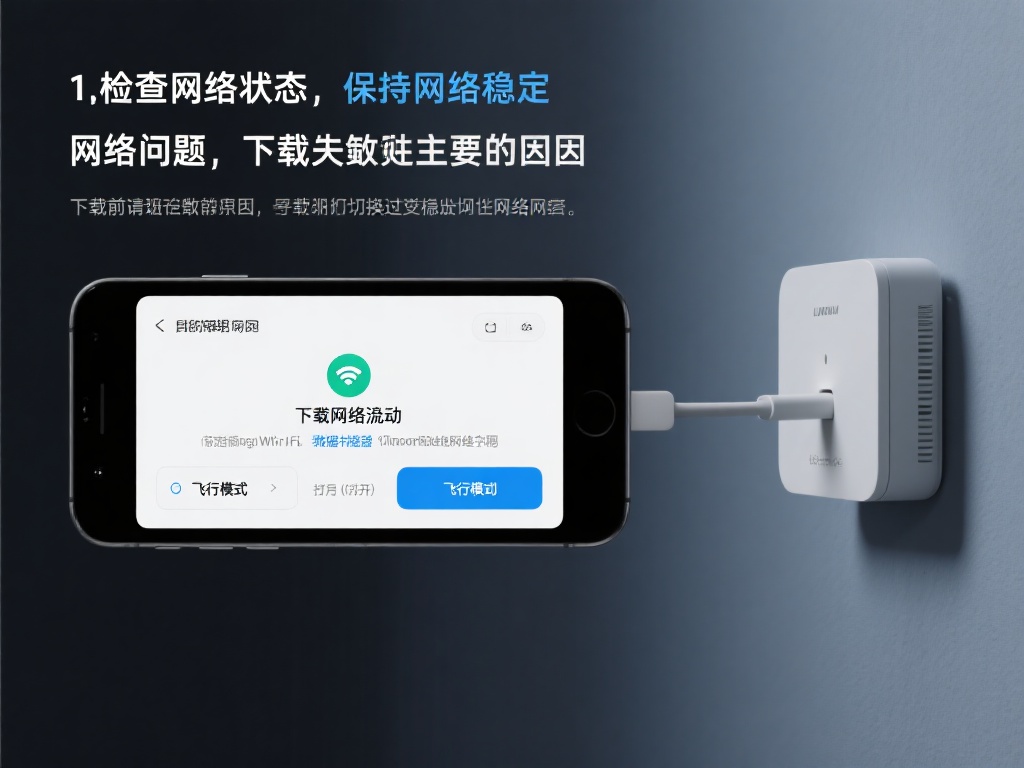 1.&nbsp;检查网络状态：保持网络稳定
网络问题是下载