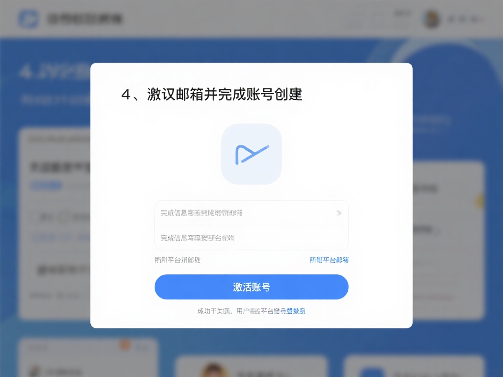 四、激活邮箱并完成账号创建
完成基本信息填写后，